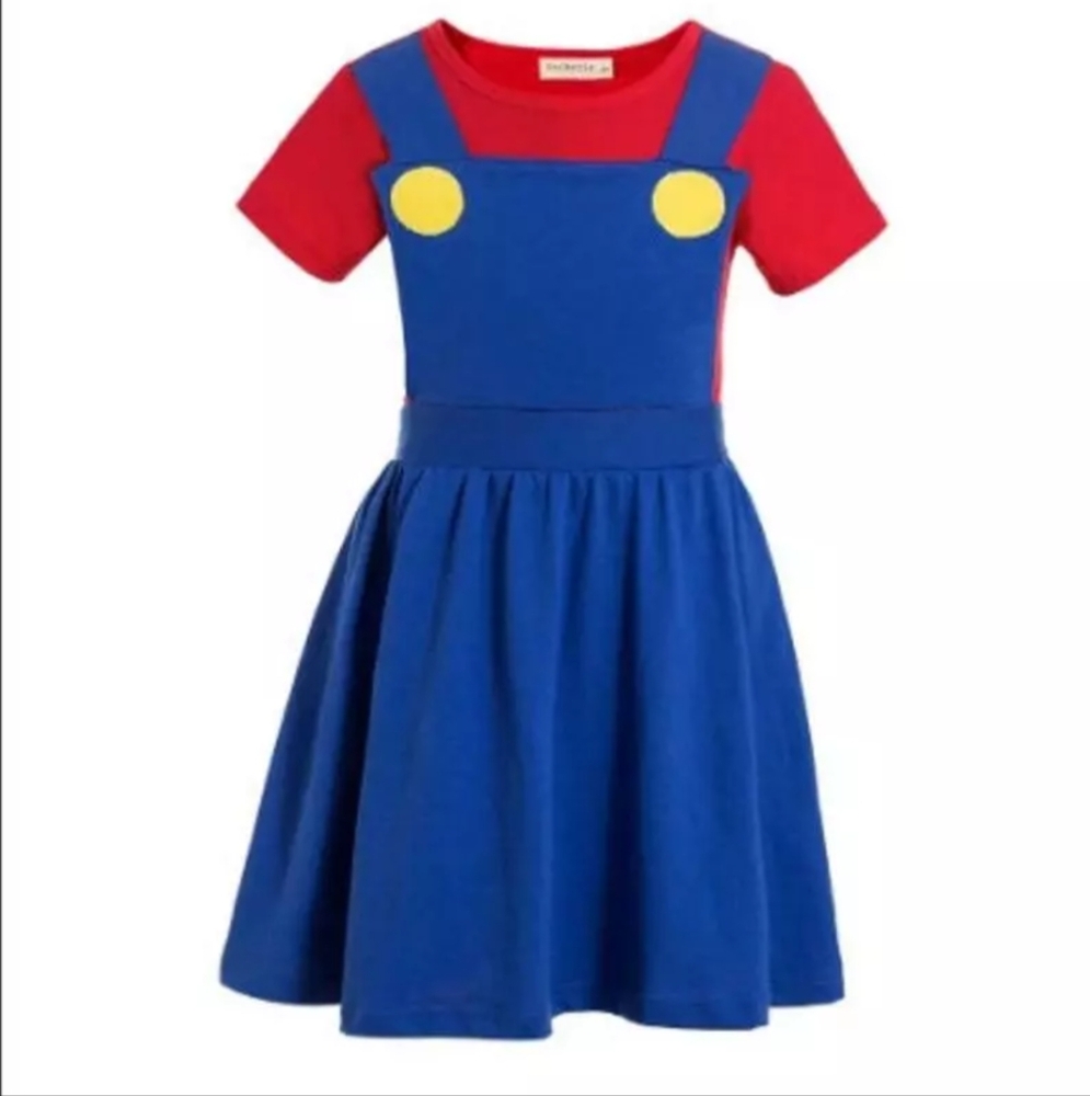 Girl's Character Dress (Mario) Size 7T.